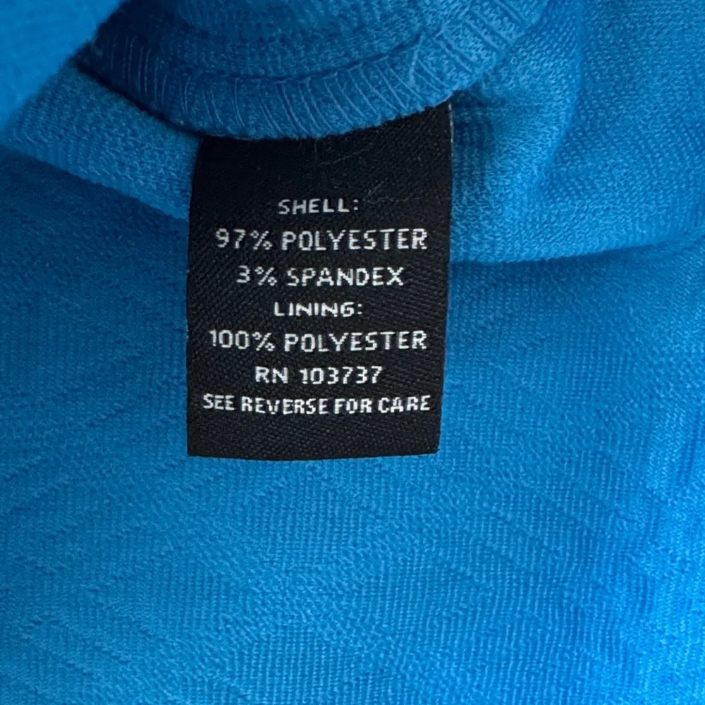 Donna Morgan Vibrant Blue Cap Sleeve Dress - Picture 3 of 5